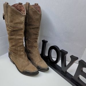 Franco Sarto Wyoming Boots Burnished Suede  Cowgirl country size 6.5